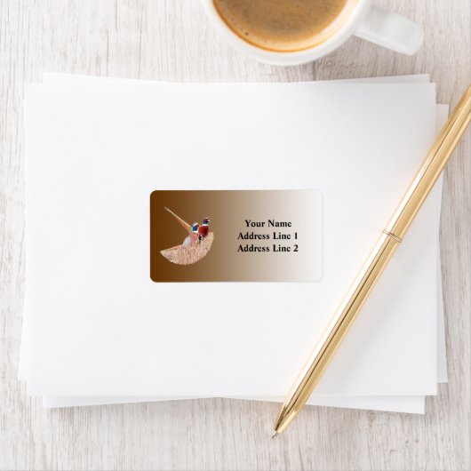 Ring-nek Fheasant Adres Label (Insitu)