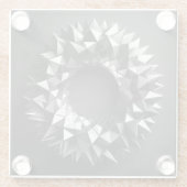 ring of irregular pyramides glazen onderzetter (Achterkant)