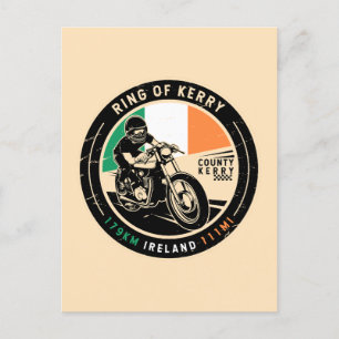 Ring of Kerry Ierland Motorfiets Briefkaart