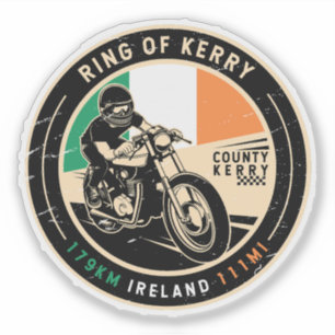 Ring of Kerry Ierland Motorfiets Sticker