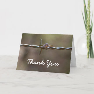 Ring on barbed wire Thank You card Bedankkaart