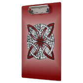 Ring Pattern Red Double Wedding Klembord (Links)