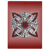Ring Pattern Red Double Wedding Klembord (Achterkant)
