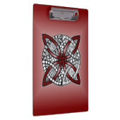 Ring Pattern Red Double Wedding Klembord (Rechts)