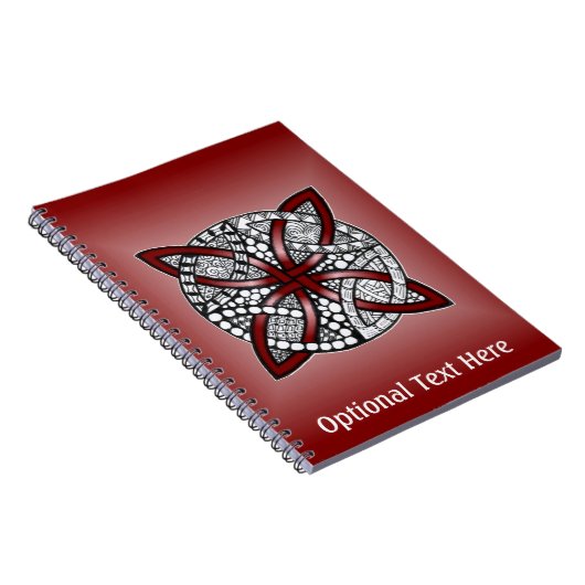 Ring Pattern Red Double Wedding Notitieboek (Rechterzijde)