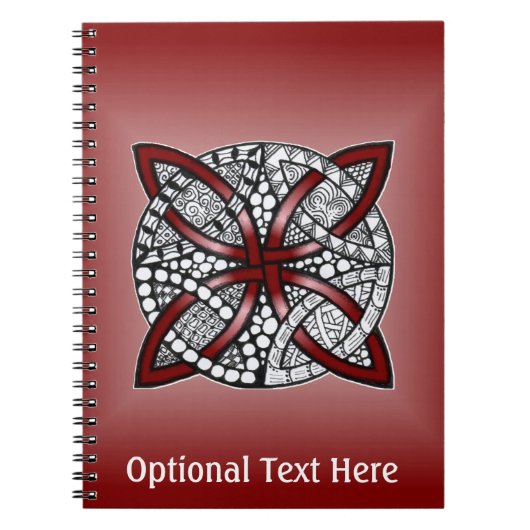 Ring Pattern Red Double Wedding Notitieboek (Voorkant)