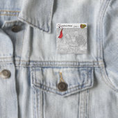 Ring RED afstuderen Class Ring Vierkante Button 5,1 Cm (In situ)
