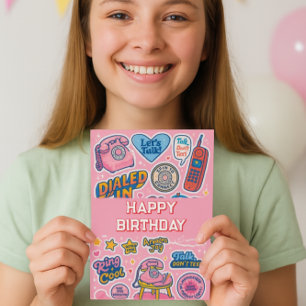 “Ring Ring! Meisjes Gefeliciteerd met je verjaarda Kaart