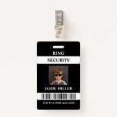 Ring Security Agent Foto ID Ring Bearer Badge (Voorkant met clip)