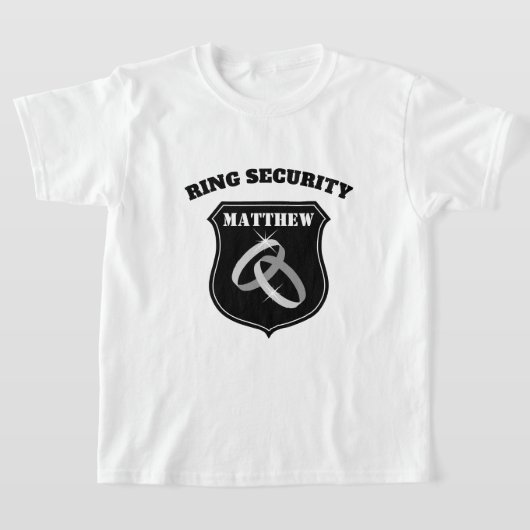 Ring Security bruiloft t shirt voor kinderen (Laagn)