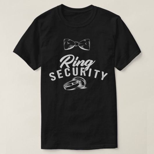 Ring Security  Cute Wedding Ring Carrier Gift  T-shirt (Design voorkant)