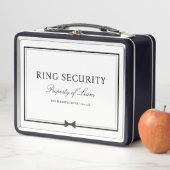 Ring Security Funny Wedding Custom Ring Bearer Box (In situ)