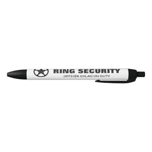 Ring security kind trouwring gunster gunst zwarte inkt pen (Bodem)