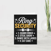 Ring Security Wedding Party Funny Ring Bearer Kaart (Voorkant)