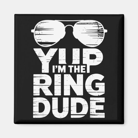 Ring Security Wedding Party Funny Ring Bearer  Magneet (Voorkant)