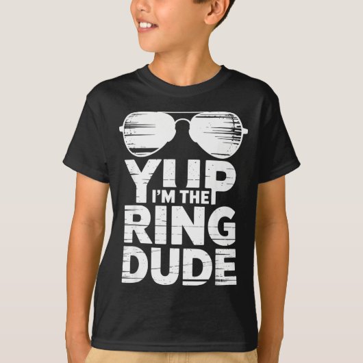 Ring Security Wedding Party Funny Ring Bearer  T-shirt (Voorkant)