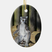 Ring Tailed Lemur Drusillas Park Keramisch Ornament (Achterkant)
