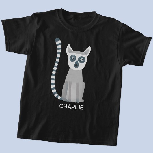 Ring Tailed Lemur gepersonaliseerde naam T-shirt