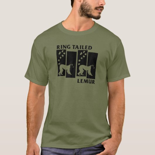 RING TAILED LEMUR Monkey Madagascar Animal Lemurs T-shirt (Voorkant)