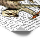 Ring Tailed Lemur op vinger Poster (Hoek)