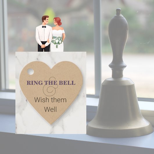 Ring The Bell & Wish ze Well Wedding Bedankjes Labels