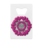 Ring van harten Valentijn Kredietkaart Flessenopener (Achterkant)