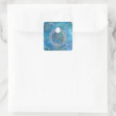 Ring van watertickers vierkante sticker (Tas)