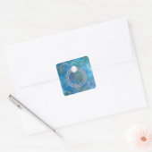 Ring van watertickers vierkante sticker (Envelop)