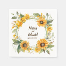 Ring van Zonnebloemen: Gepersonaliseerde huwelijks
