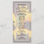 Ring van Zonnebloemen Wedding Programma (Achterkant)