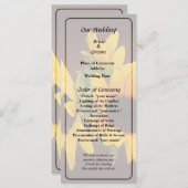 Ring van Zonnebloemen Wedding Programma (Voorkant / Achterkant)