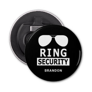 Ring Veiligheid Ring Bearer Groomsman Gift Button Flesopener