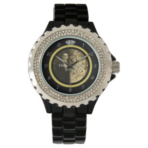 Ring voor diamanten met foto op Black Horloge