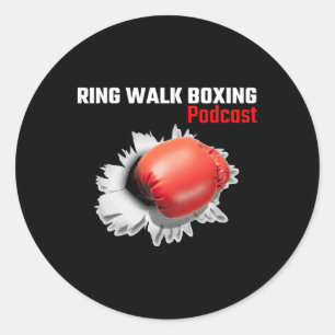 Ring Walk Boxing Podcast Ronde Sticker