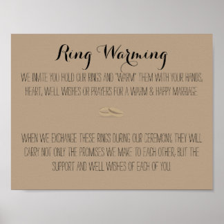 Ring Warming Sign. Poster