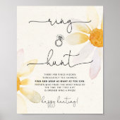Ring zoek spel bruiloftsshower bord poster (Voorkant)