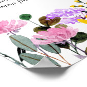 Ring zoektocht wilde bloemen gazon bruiloftsspel poster (Hoek)