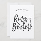 Ringbearer | Aangepaste bruiloft in Script-stijl Kaart (Voorkant)