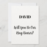 Ringbearer Custom Name Script Simple Wedding 2023