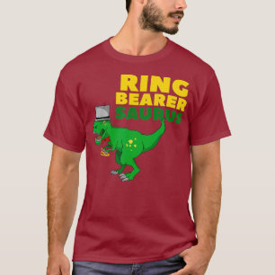Ringbearer trouwring T re dinosaurus huwelijk T-shirt