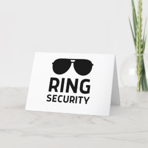 Ringbeveiliging grappige trouwring drager jongens bedankkaart