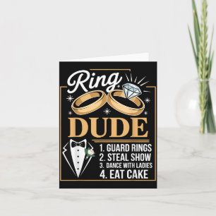 Ringbeveiliging Huwelijksfeest Grappige Ringdrager Kaart