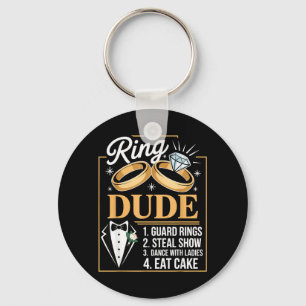 Ringbeveiliging Trouwpartij Grappige Ringdrager Sleutelhanger