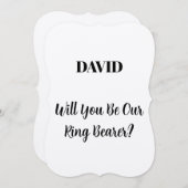 Ringdrager Aangepaste Naam Eenvoudige Minimale Tro Kaart (Voorkant / Achterkant)