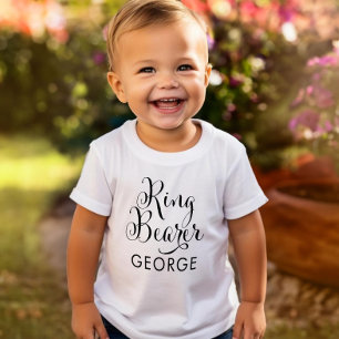Ringdrager Calligrafie Trouwnaam Kinder Shirts