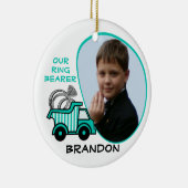 Ringdrager Dump Truck Foto Keramisch Ornament (Rechts)