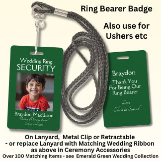 Ringdrager Foto SECURITY Badge Smaragdgroen