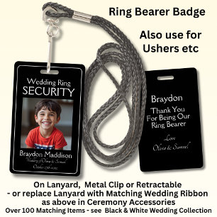 Ringdrager Foto VEILIGHEID Badge Zwart Wit