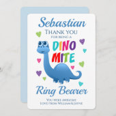 Ringdrager Page Boy Bedankt Dinosaur (Voorkant / Achterkant)