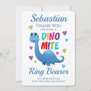 Ringdrager Page Boy Bedankt Dinosaur